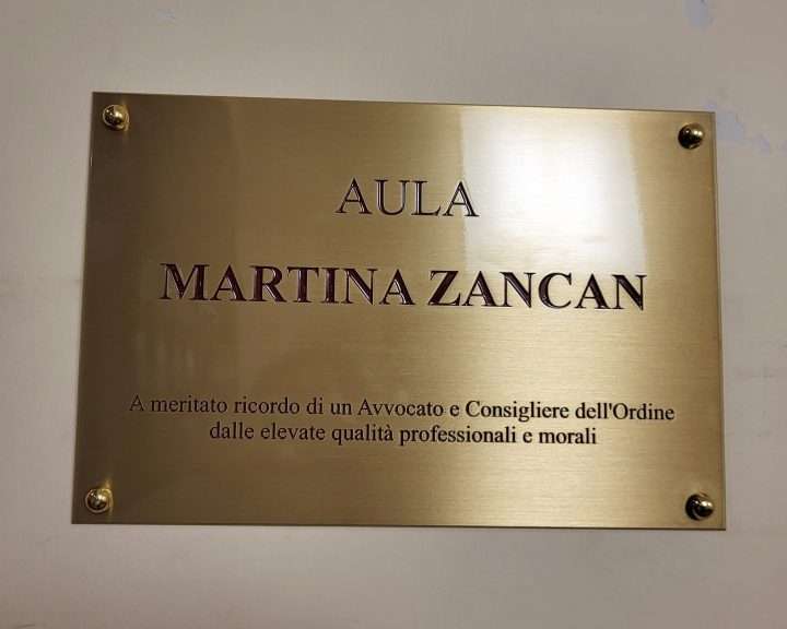 Aula intitolata a Martina Zancan